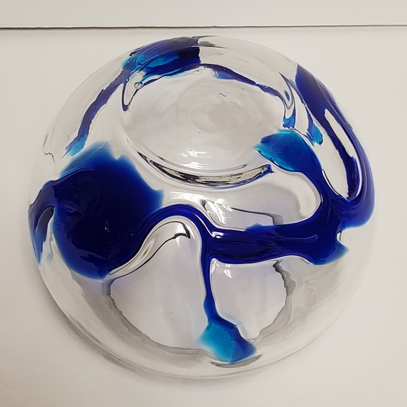 Art Glass Round Handblown Glass Bowl - Picture 7 of 11